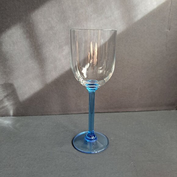 American Stemware Penthouse Sapphire Wine Glass 7 5/8" Blue Stem Elegant Clear - Picture 8 of 8
